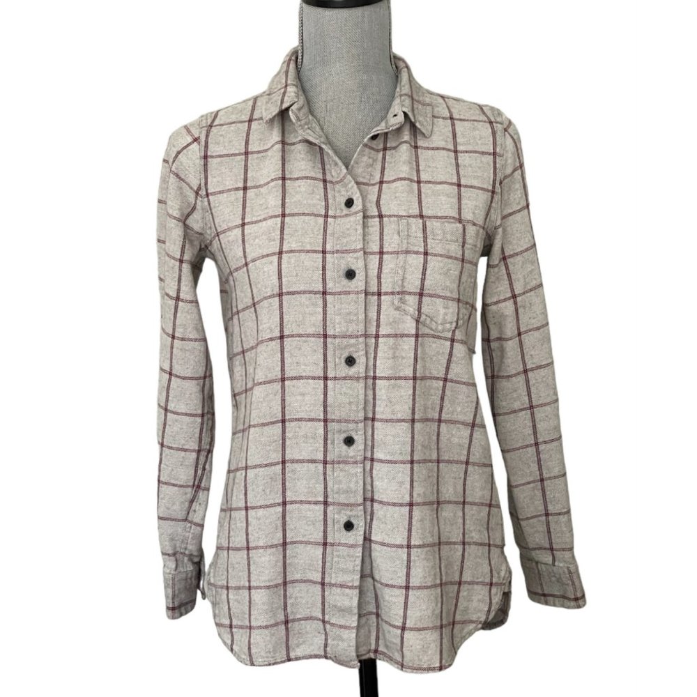 MADEWELL Slim Boyshirt in Slater Plaid Wool Blend Plaid Size S - Picture 2 of 7